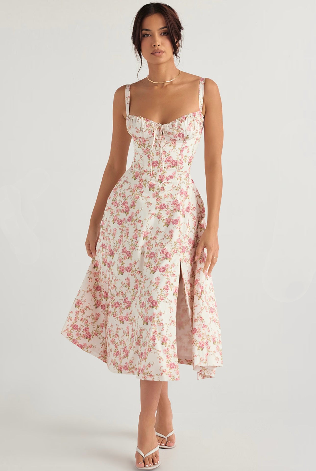 House of CB Carmen Rose Print Sundress