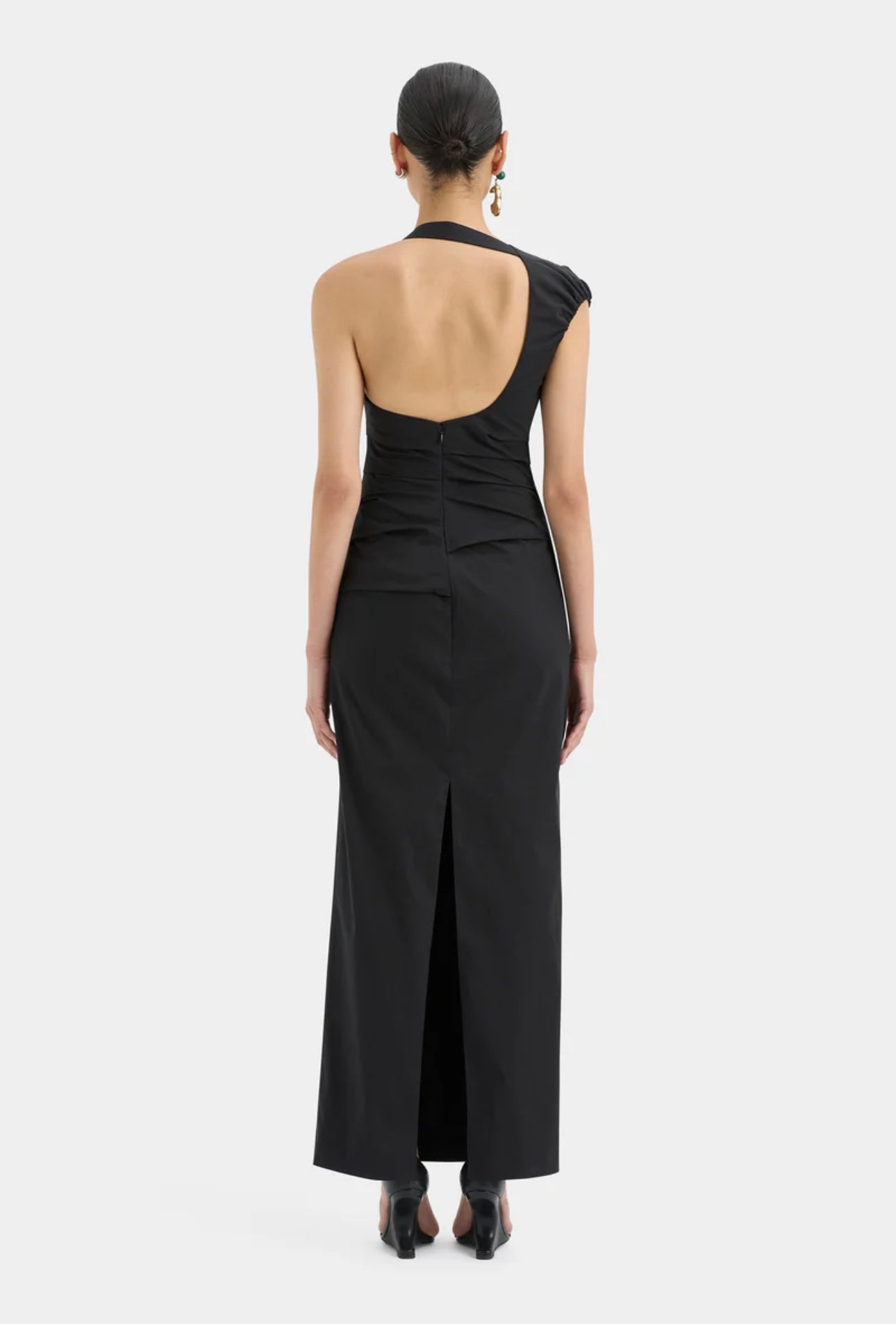Sir The Label Giacomo Gathered Gown Black