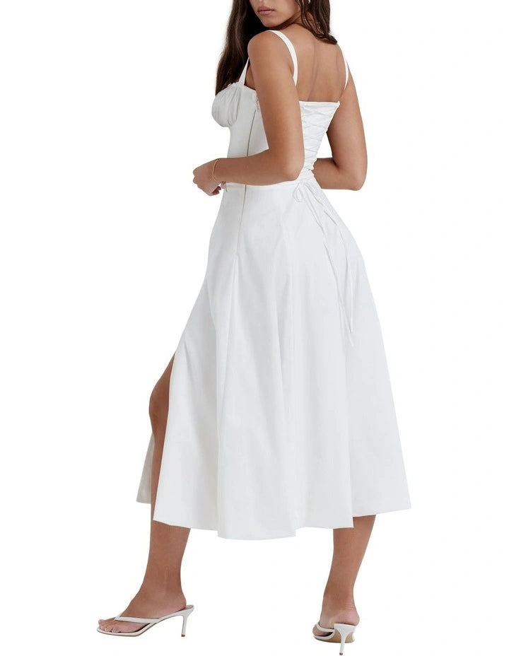 House of CB Carmen Bustier Sundress White